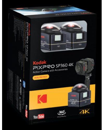 KODAK Pixpro - Caméra Numérique - SP360 4K - Pack Dual Pro